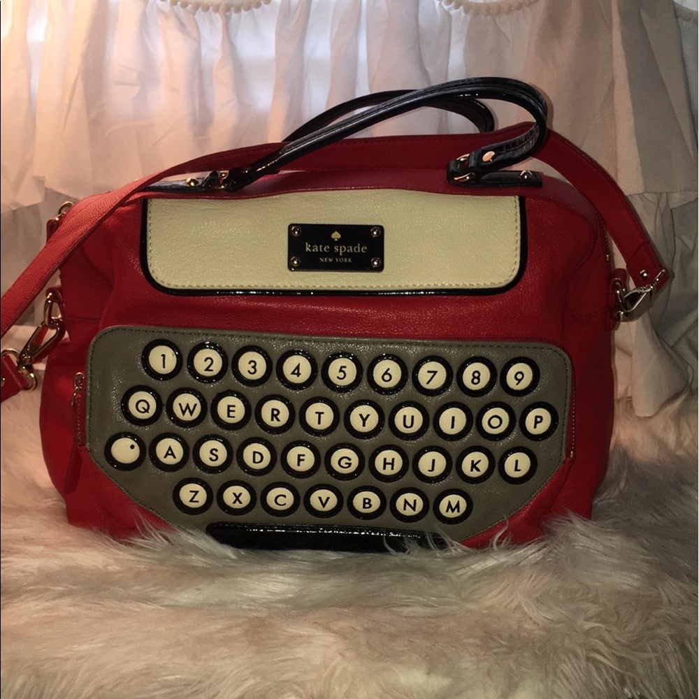 Kate Spade Red Typewriter Crossbody Bag
